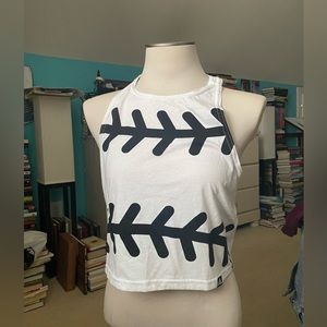 Adidas baseball crop top